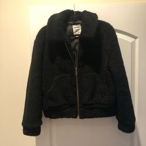 Garage black Sherpa jacket
